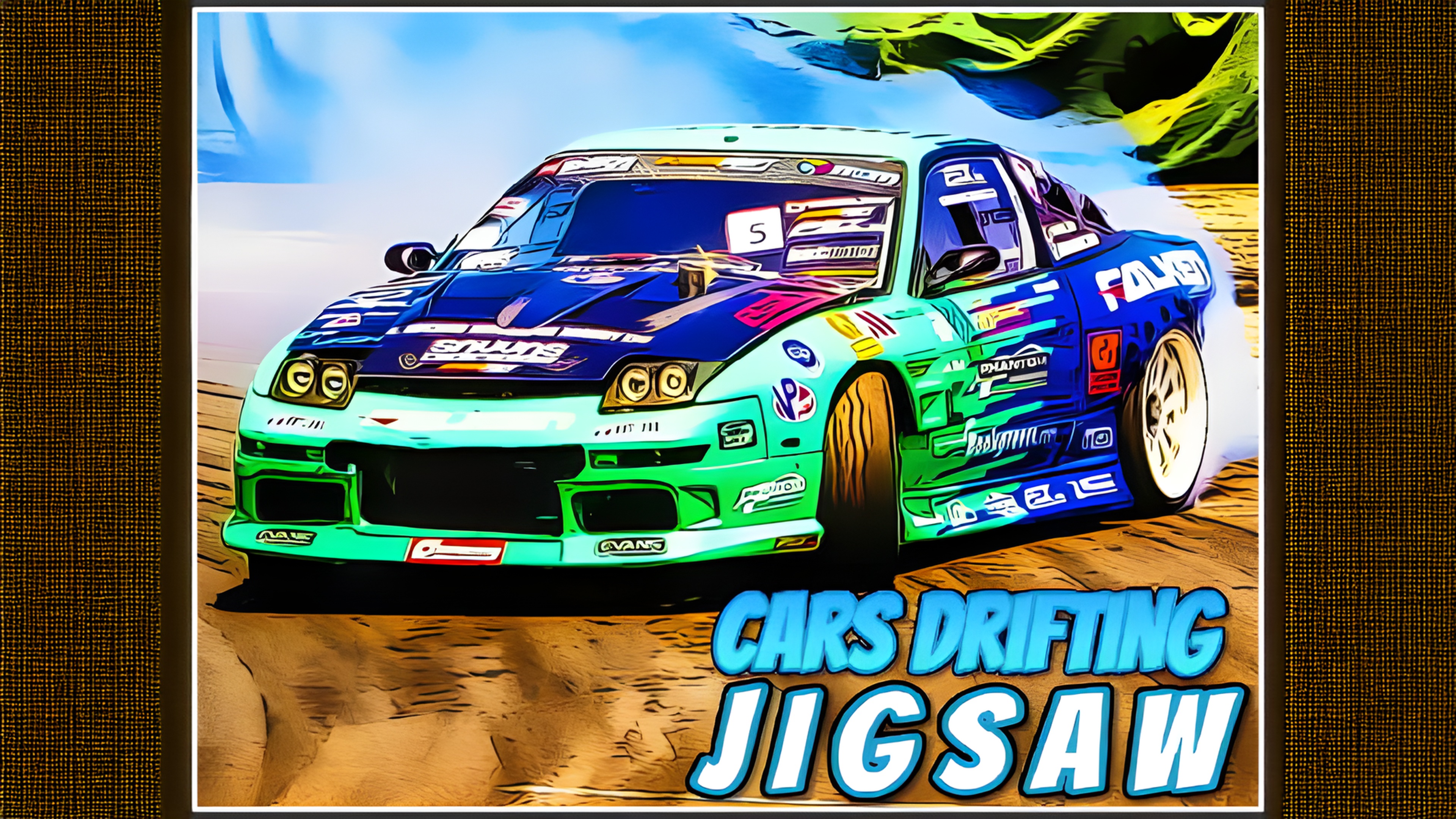 Cars Drifting Jigsaw Logo