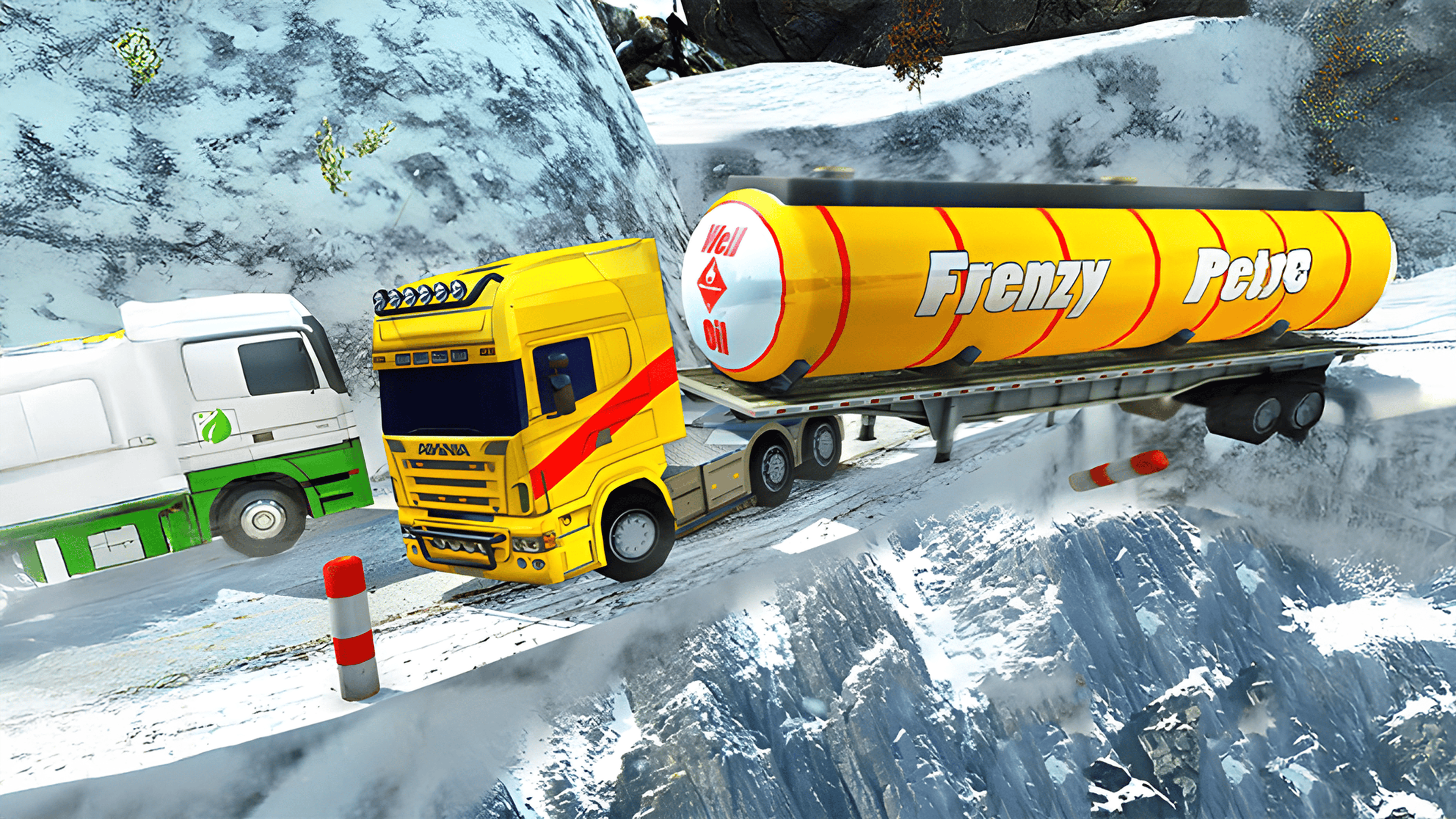 Extreme Winter Oil Tanker Truck Drive Logo