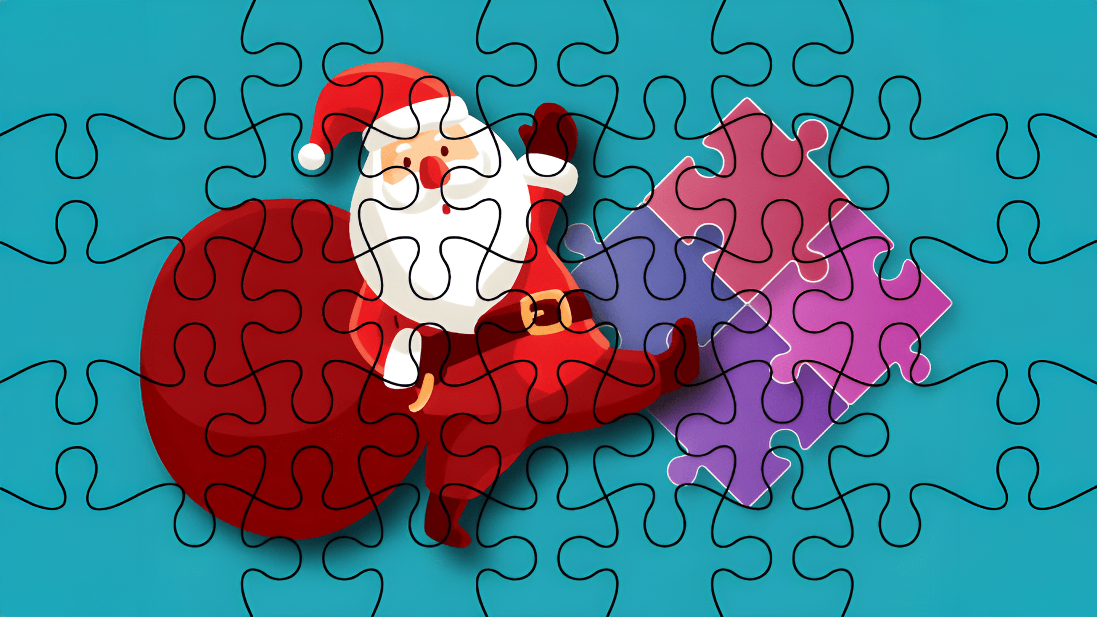Jigsaw Puzzle Christmas Logo