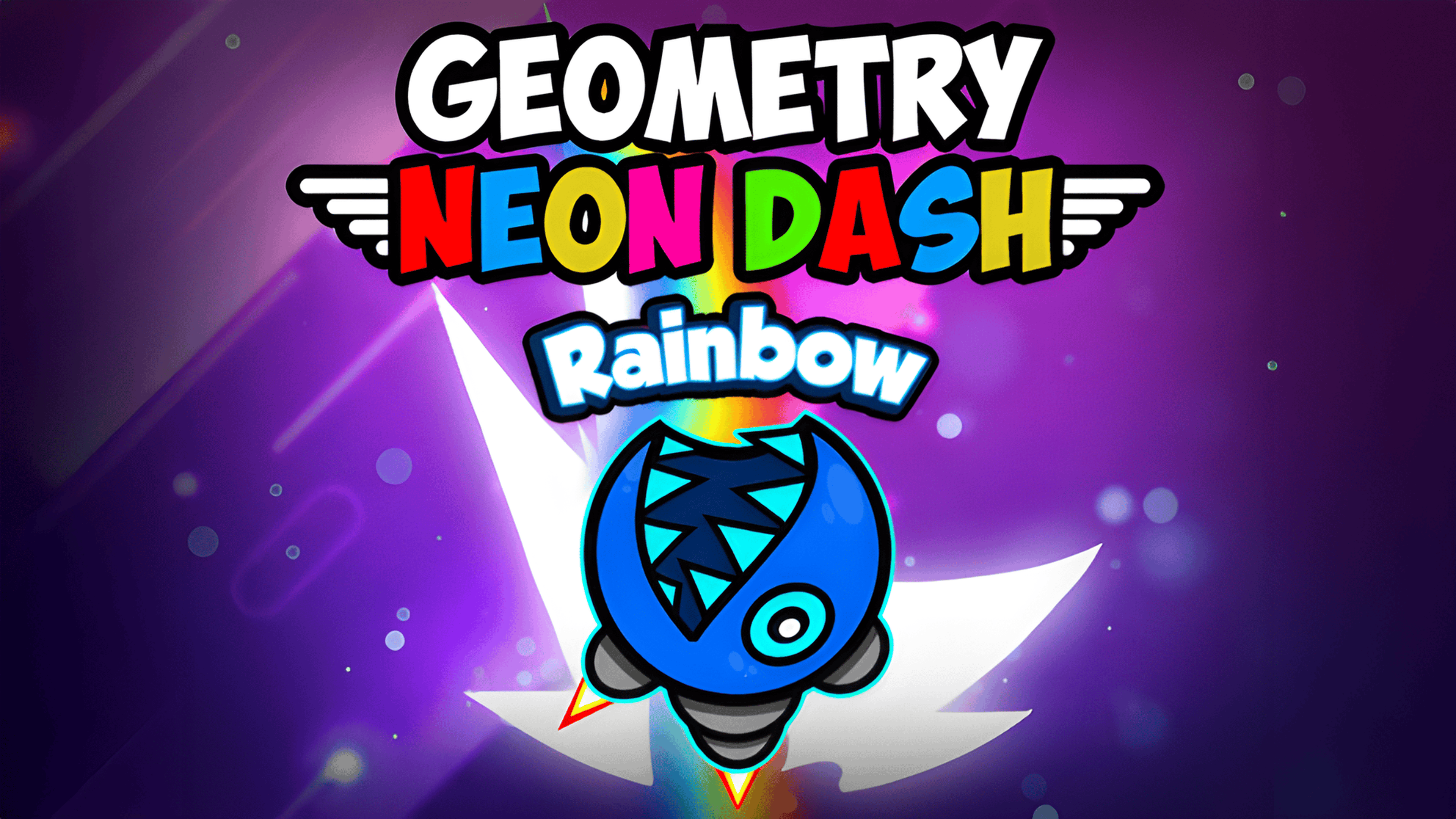 Geometry Neon Dash Rainbow Logo