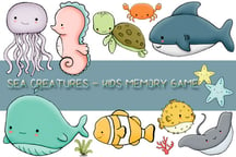 Kids Memory Sea Creatures Logo