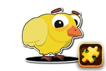 Cartoon Farm Animals Puzzle Logo