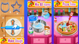 Pizza maker cooking and baking games for kids Logo