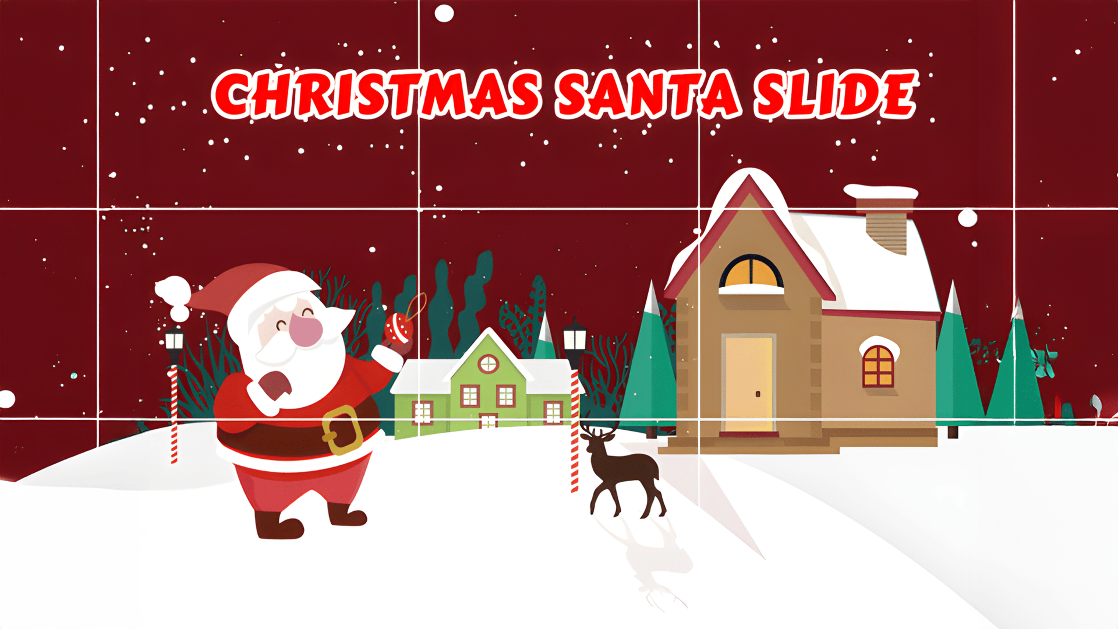 Christmas Santa Slide Logo