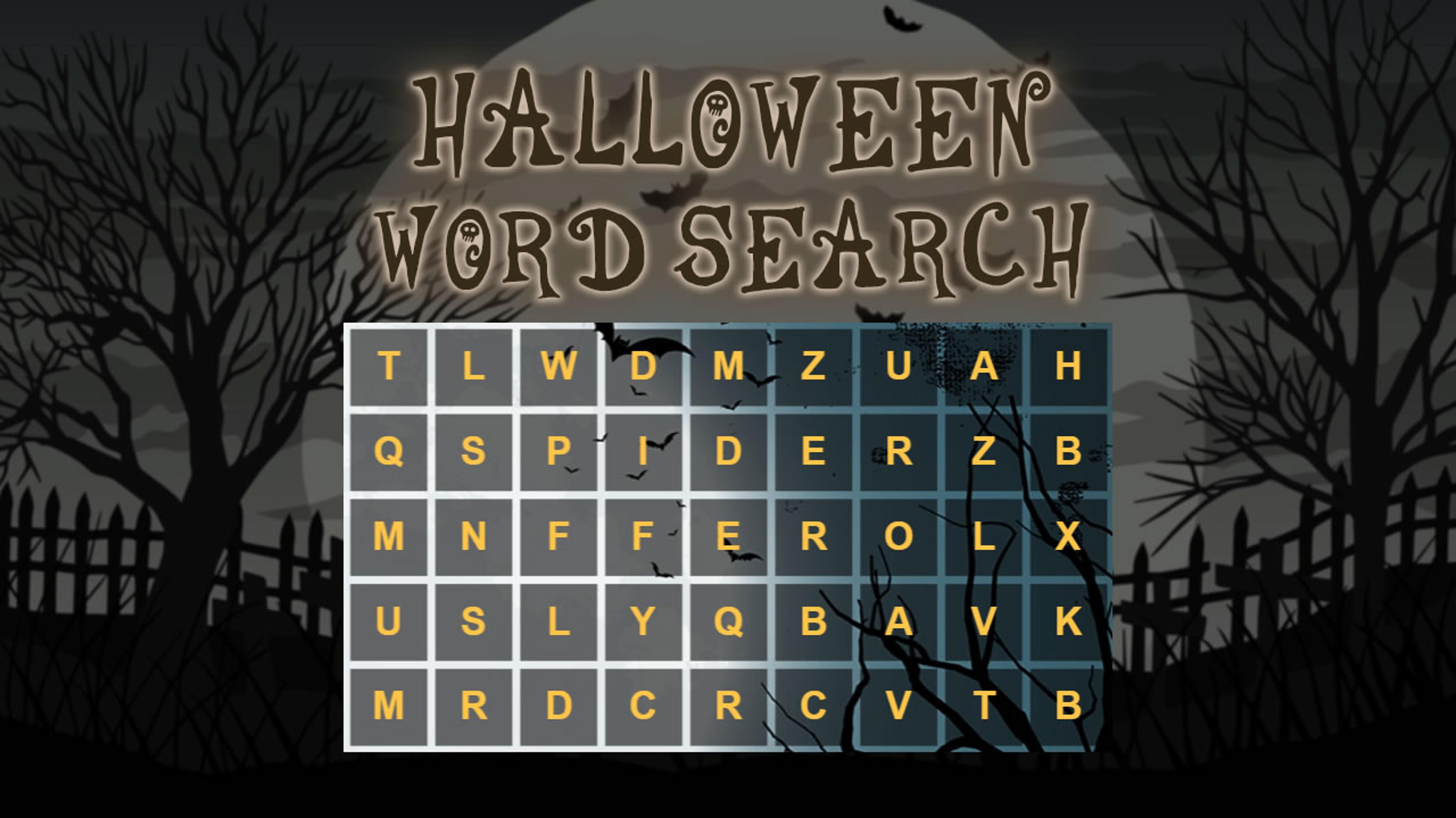 Halloween Word Search Logo
