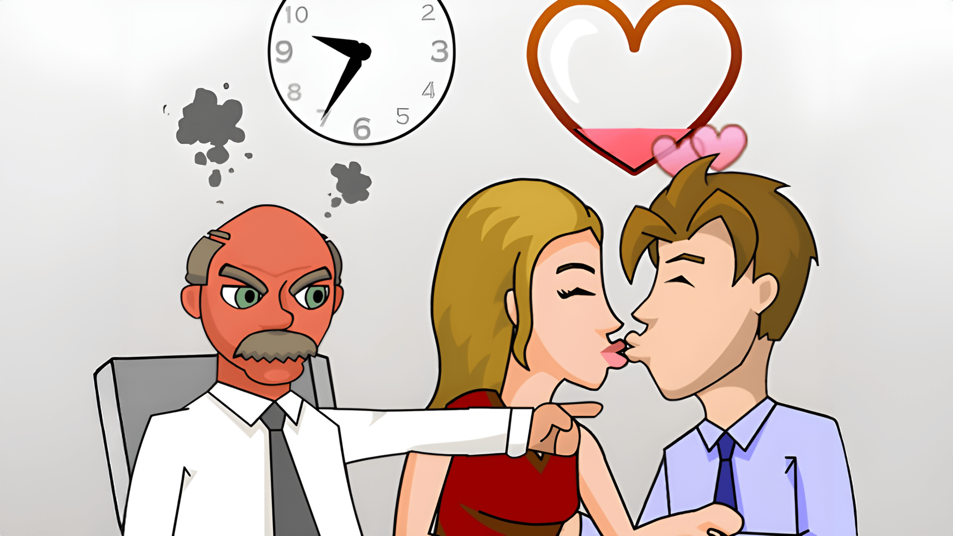 Secret Office Kissing Logo