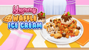 Yummy Waffle Ice Cream Logo