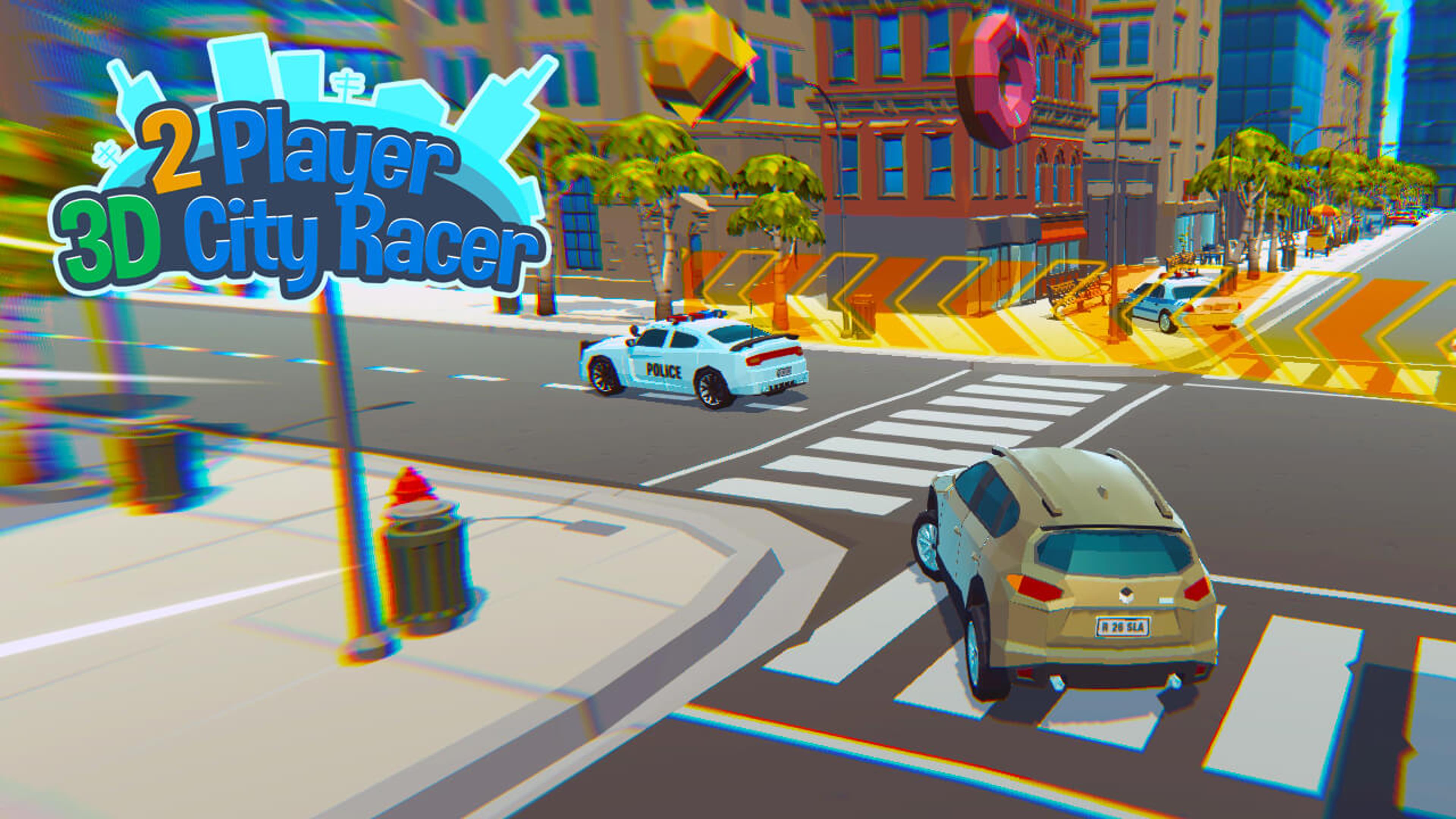 2 Player 3D City Racer Logo