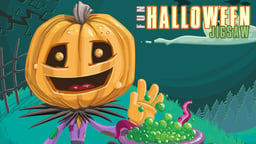 Fun Halloween Jigsaw Logo