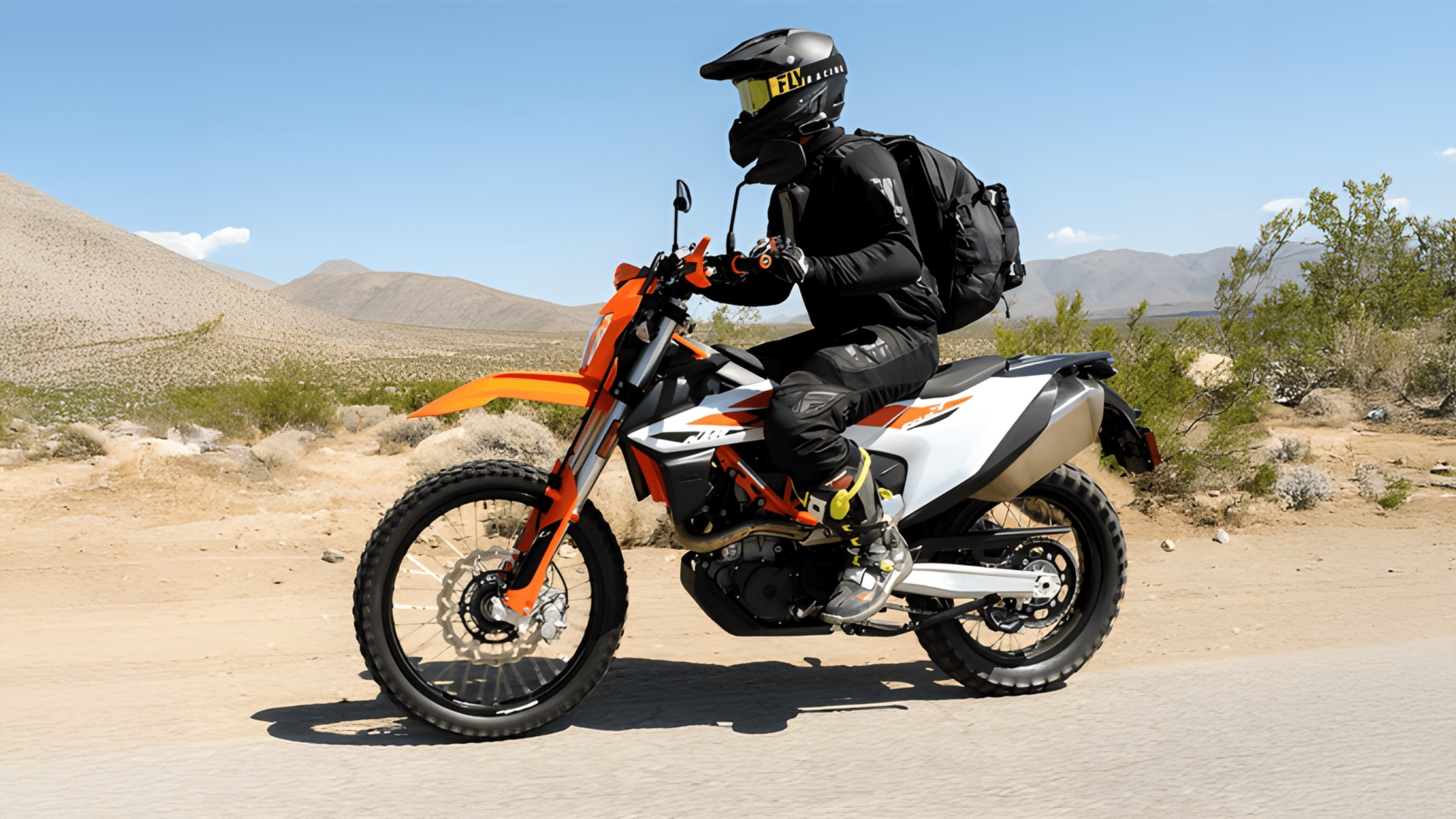 Dirt Motorbike Slide Logo