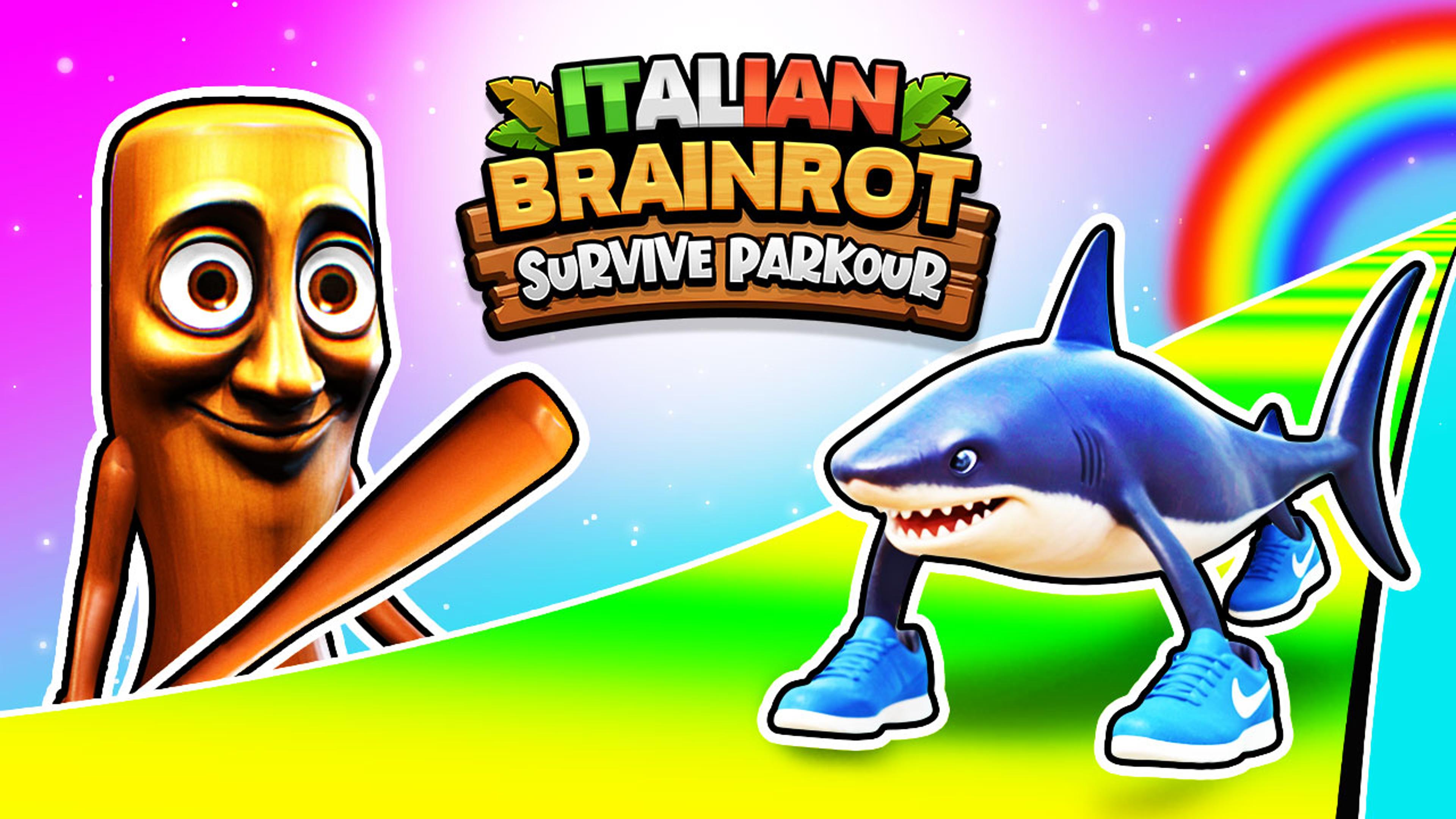 Italian Brainrot Survive Parkour Logo
