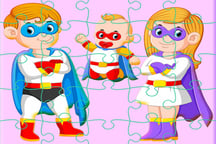 Super Hero Family Jigsaw Logo
