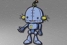 Cartoon Robot Jigsaw Logo