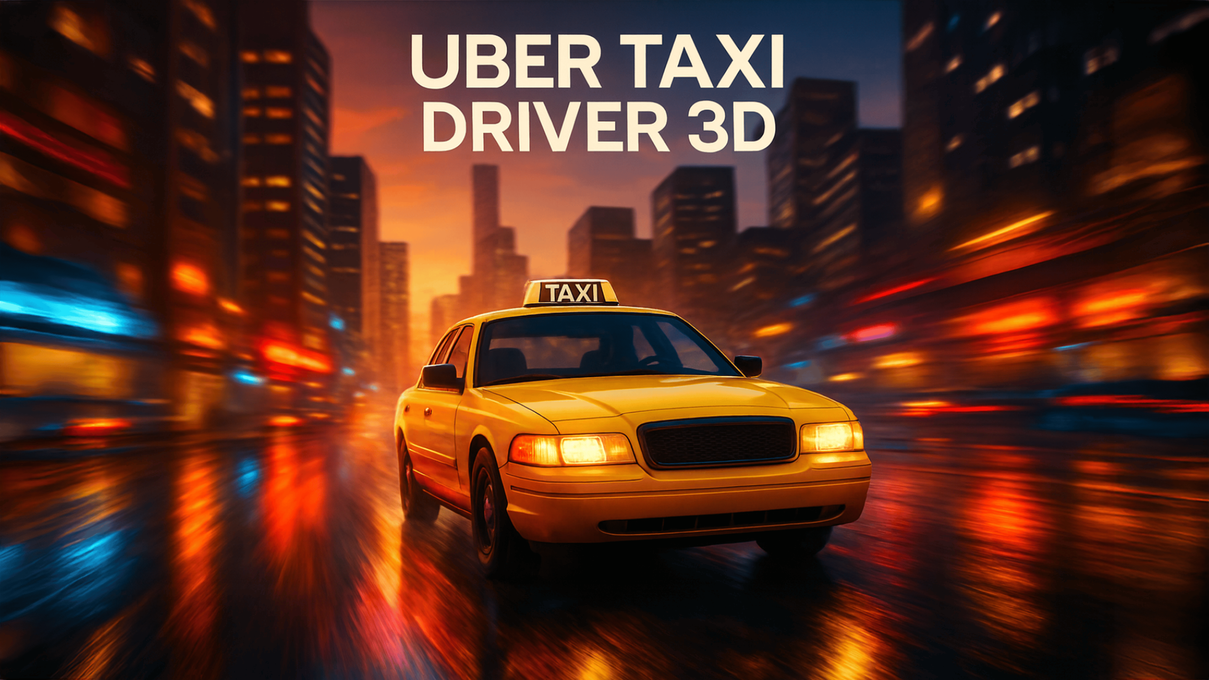 Uber Taxi Driver 3D Logo