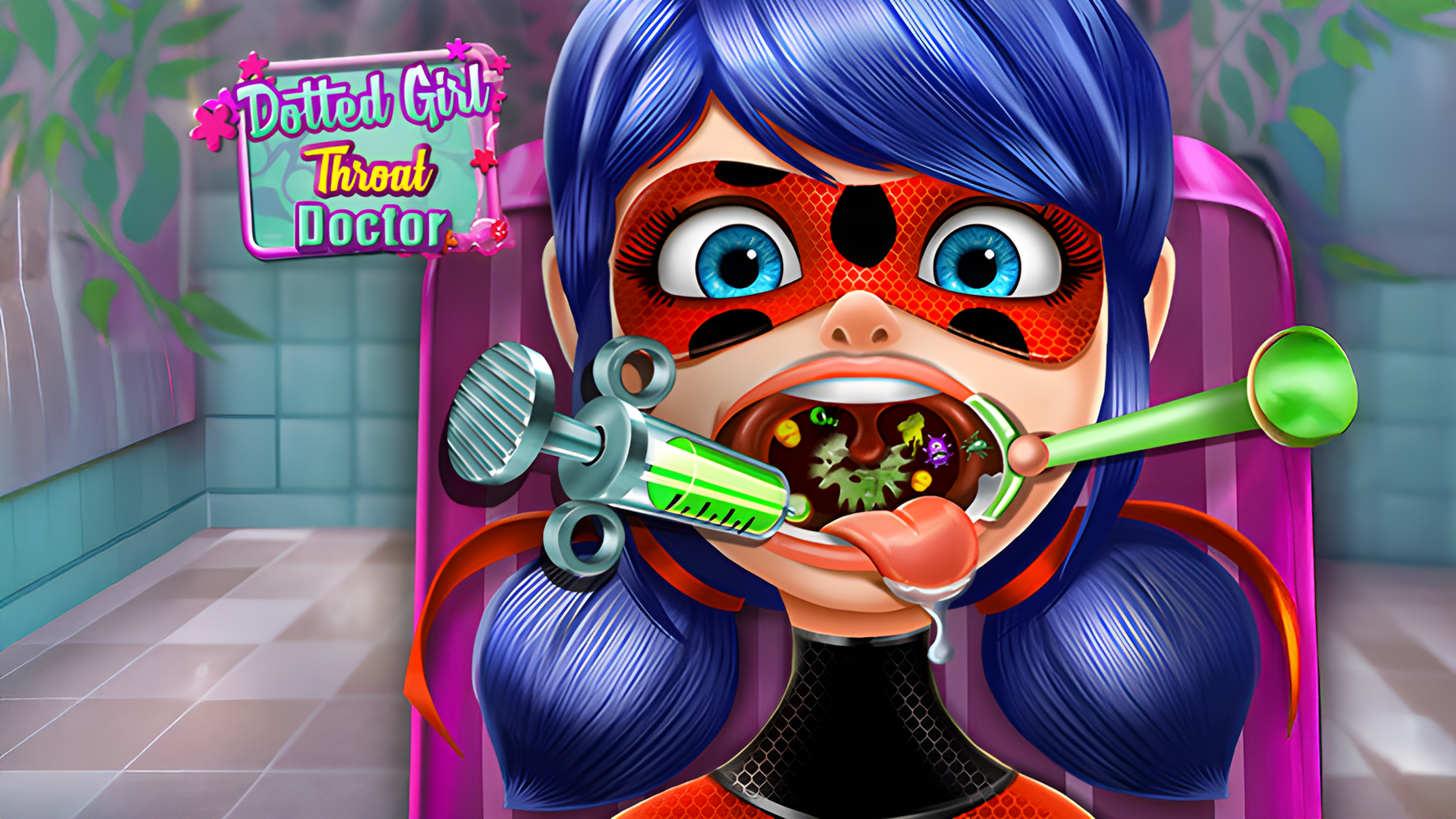 Dotted Girl Throat Doctor Logo