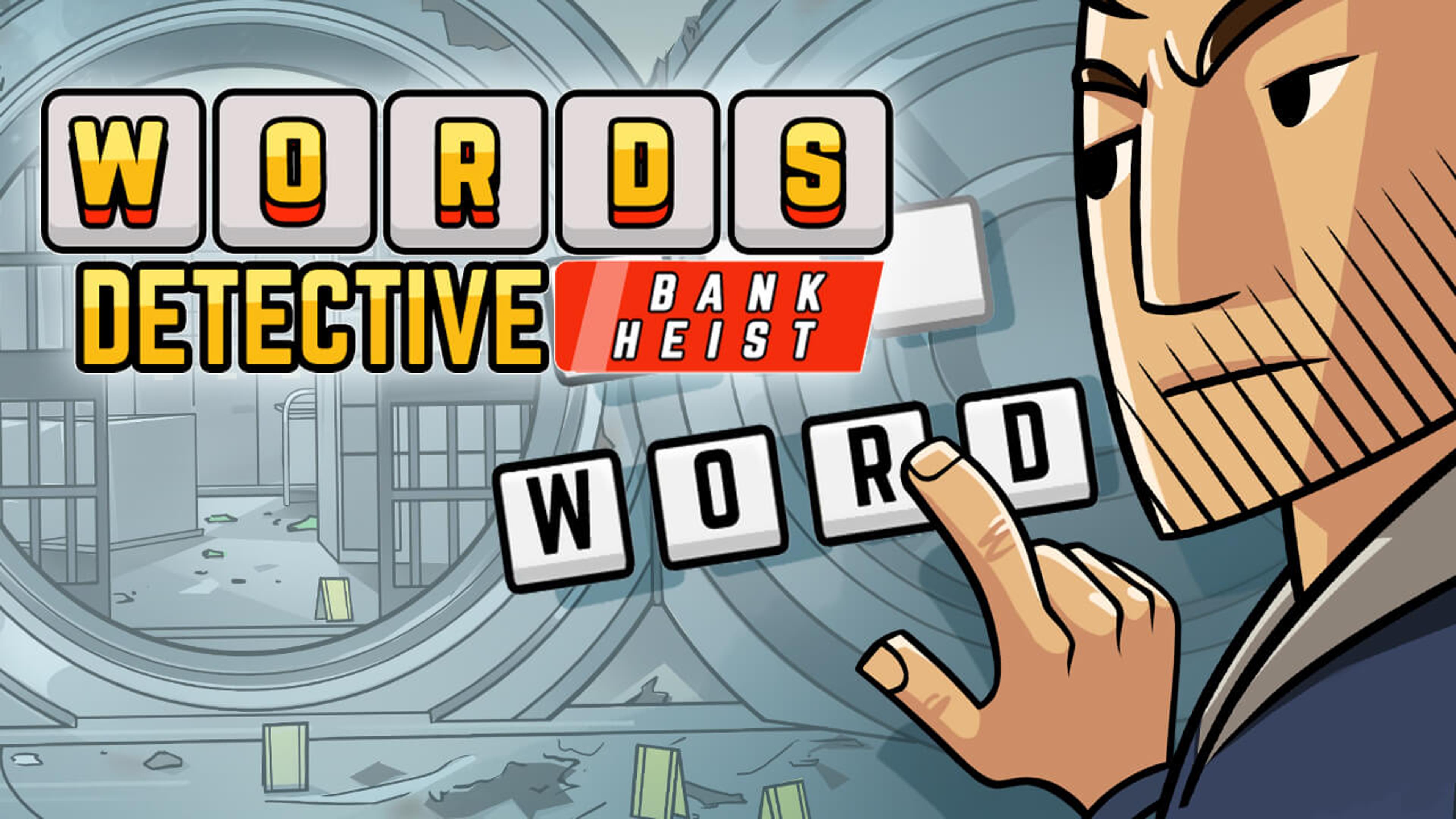 Words Detective Bank Heist Logo