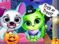 Scary Makeover Halloween Pet Salon Logo