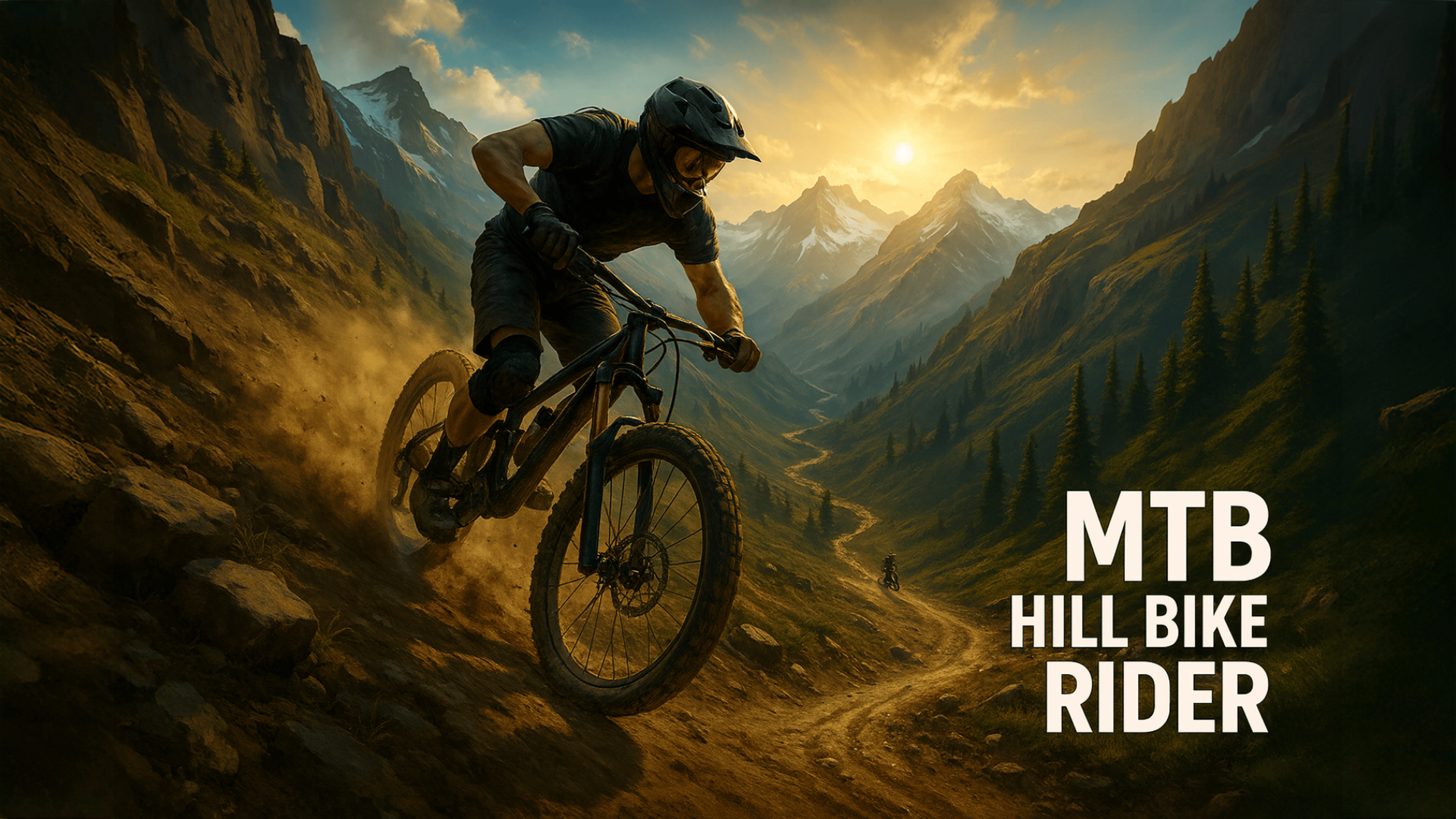 MTB Hill Bike Rider Logo
