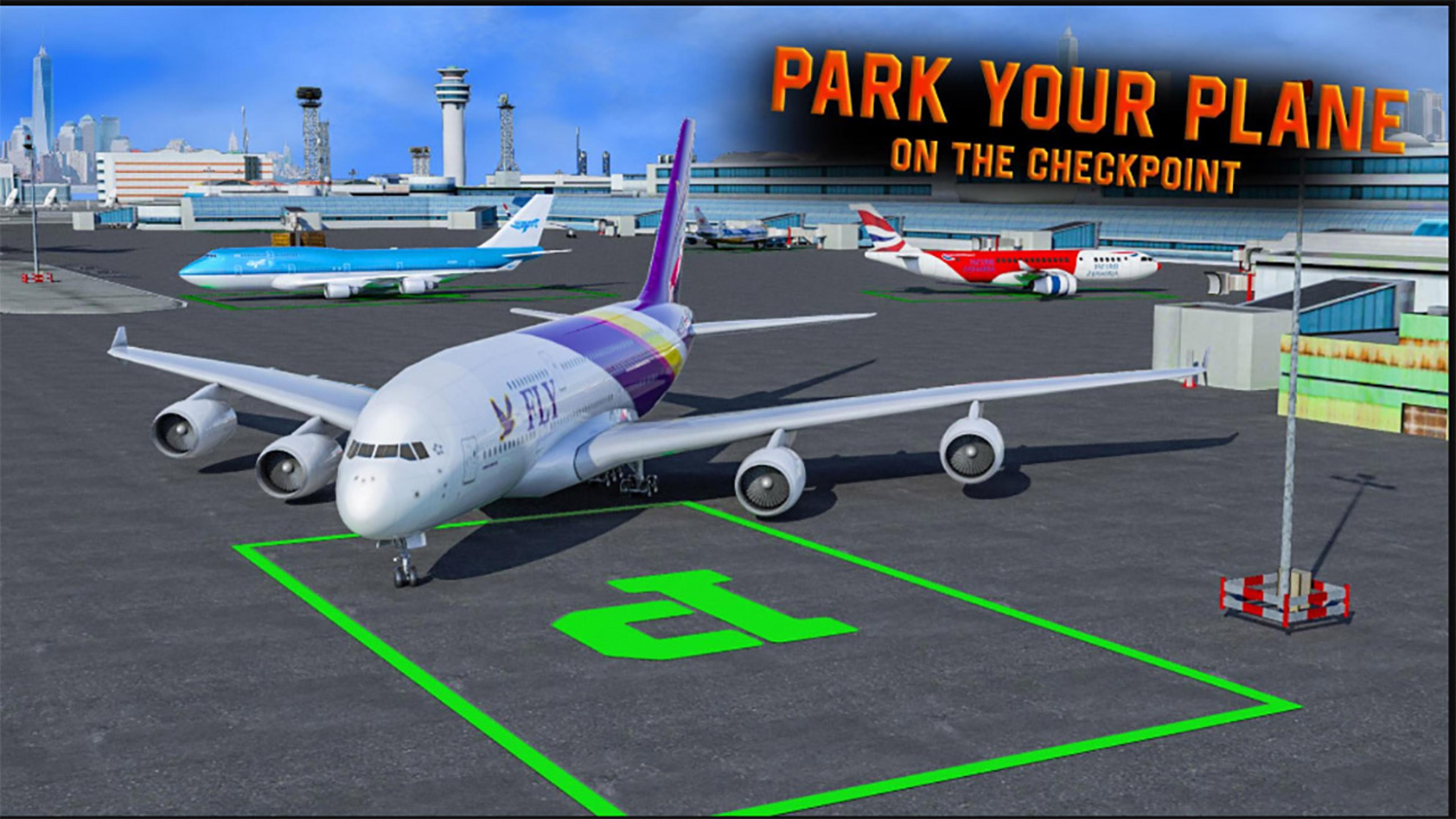 Air Plane Parking 3d Logo