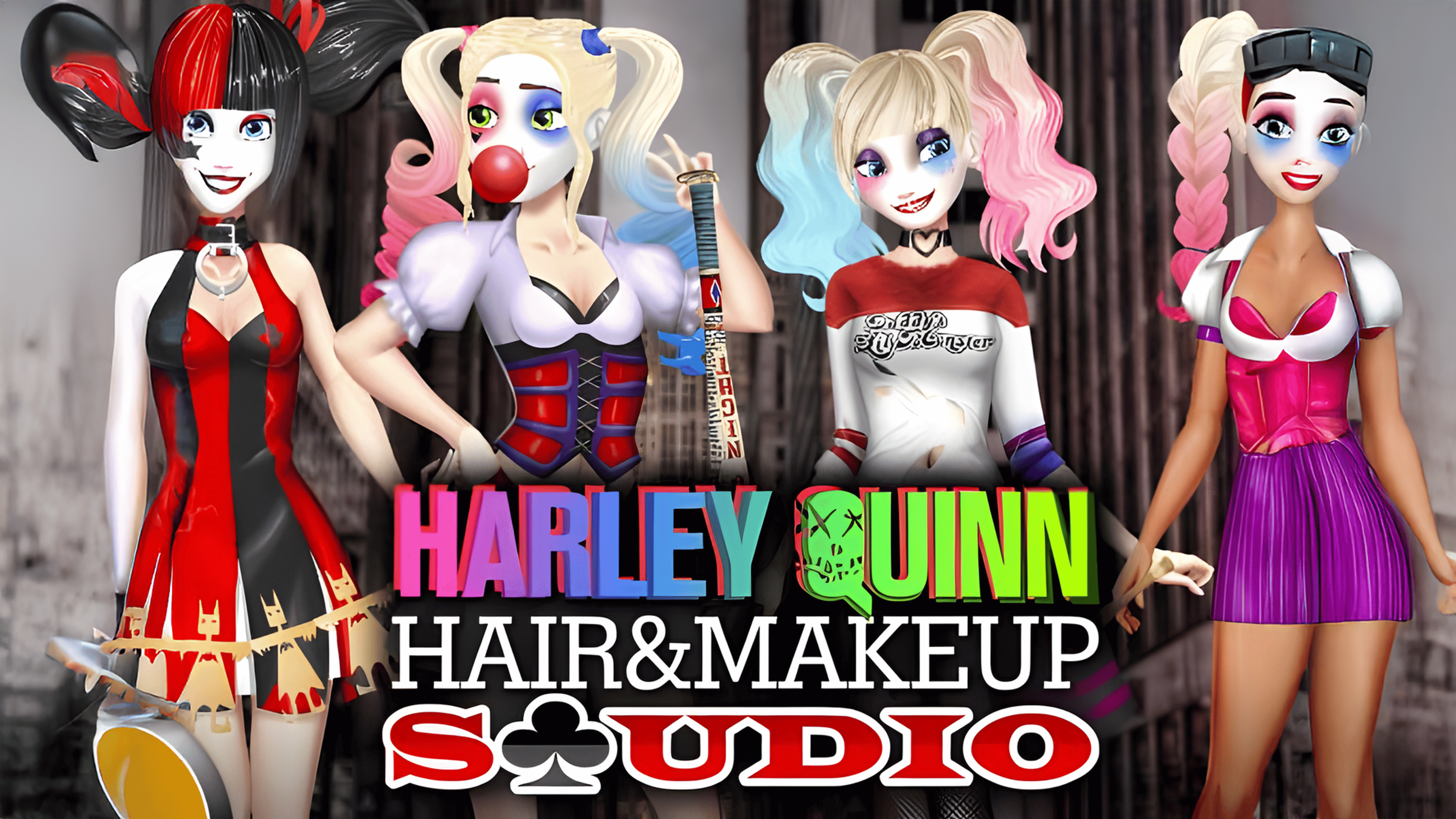 Harley Quinn Hair and Makeup Studio Logo