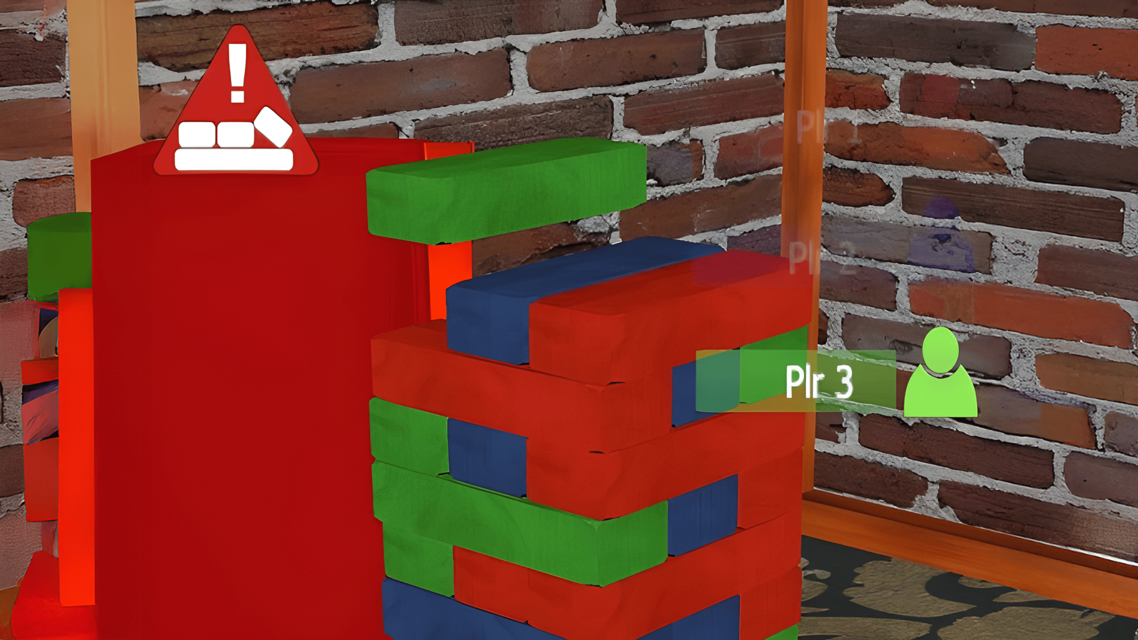 Bricks Jenga 3D Logo