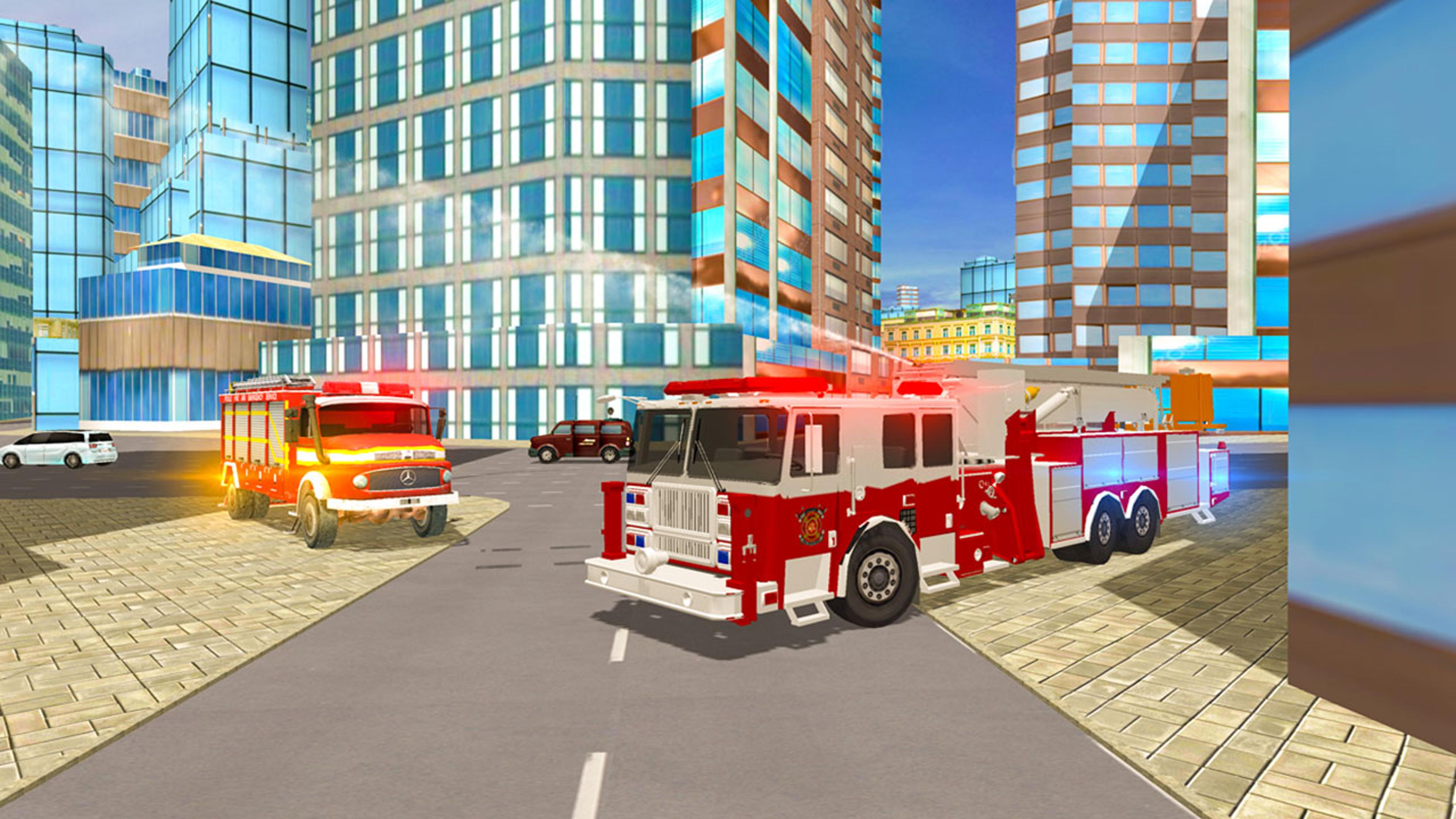 Fire City Truck Rescue Driving Simulator Logo