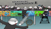 Stick Figure Badminton 2 Logo