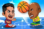 2 Player Head Basketball Logo