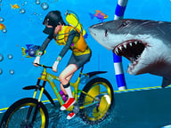 Under Water Bicycle Racing Logo