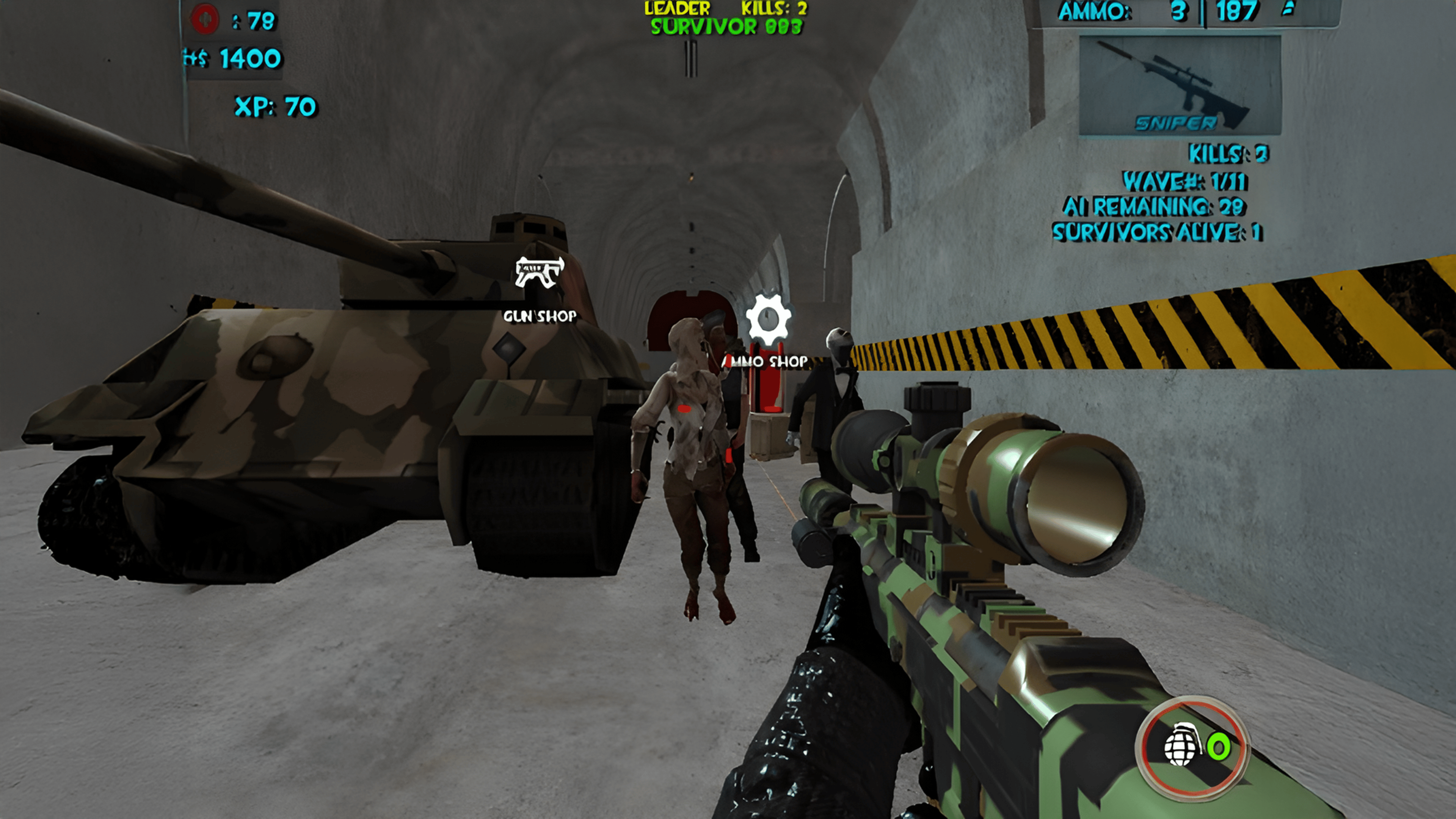 Zombie Apocalypse Bunker Survival Z Logo