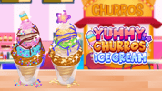 Yummy Churros Ice Cream Logo