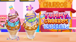 Yummy Churros Ice Cream Logo