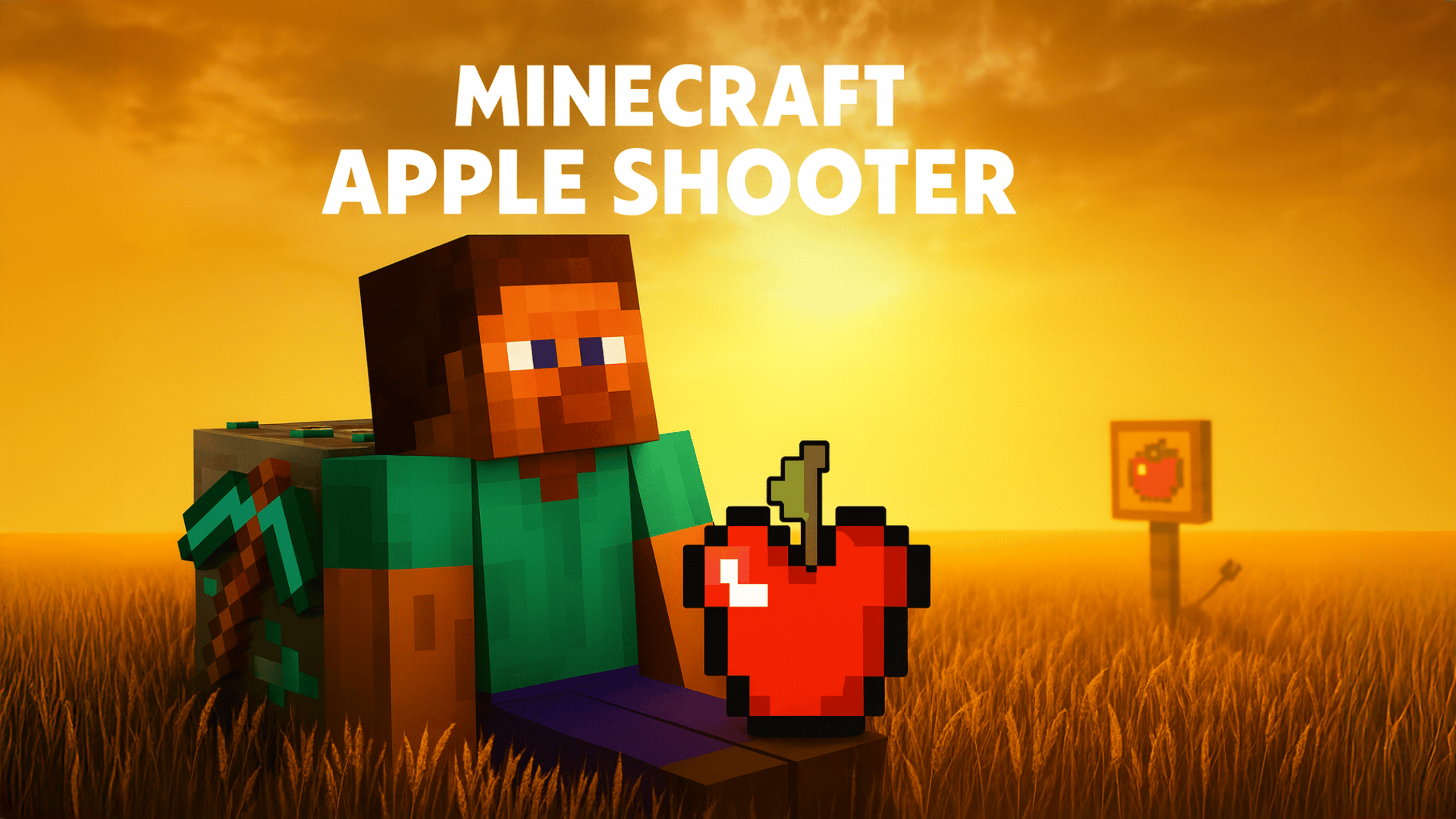 Minecraft Apple Shooter Logo