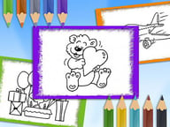 Cartoon Coloring Book Logo