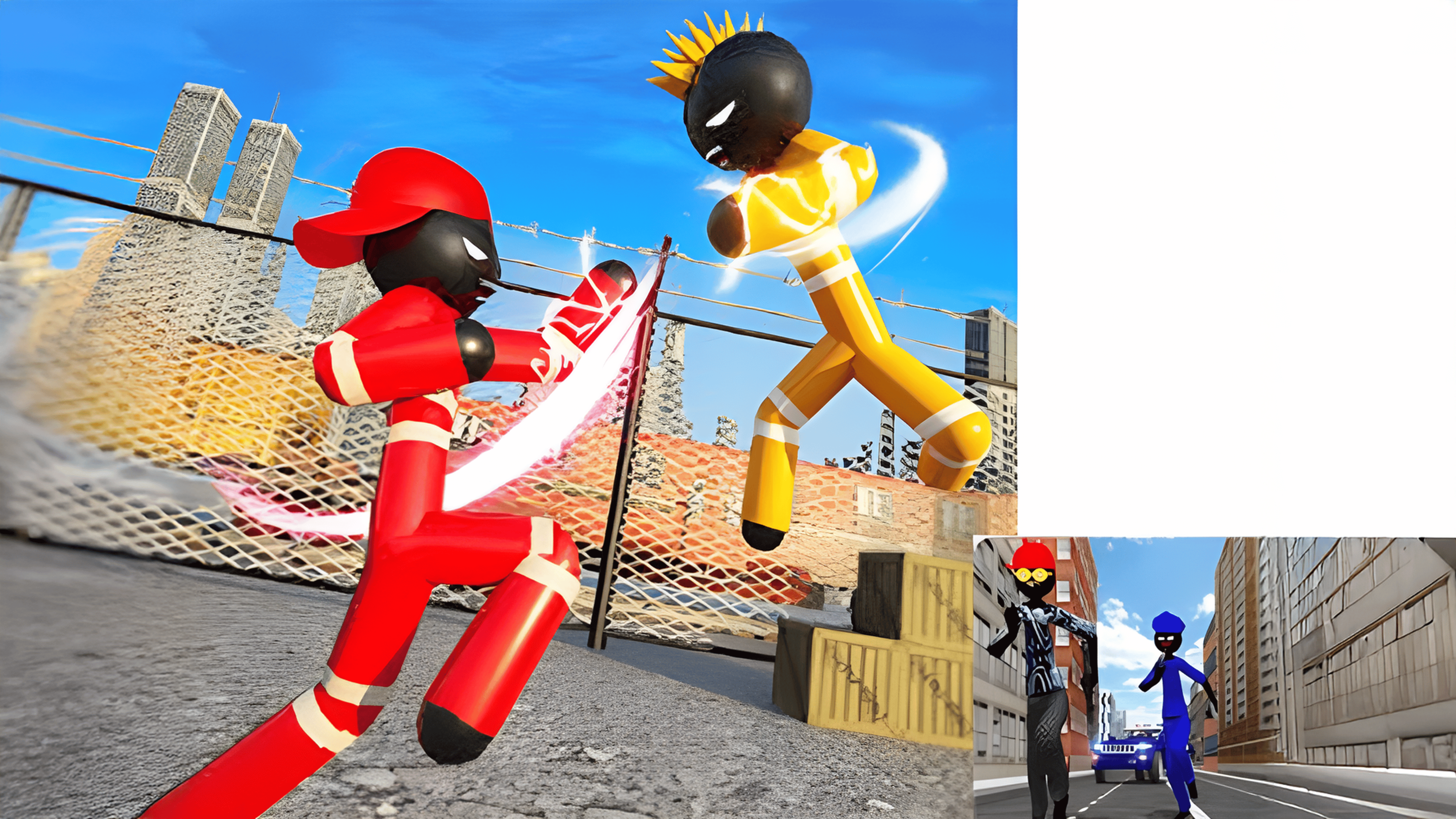 Stickman Police VS Gangsters Street Fight Logo