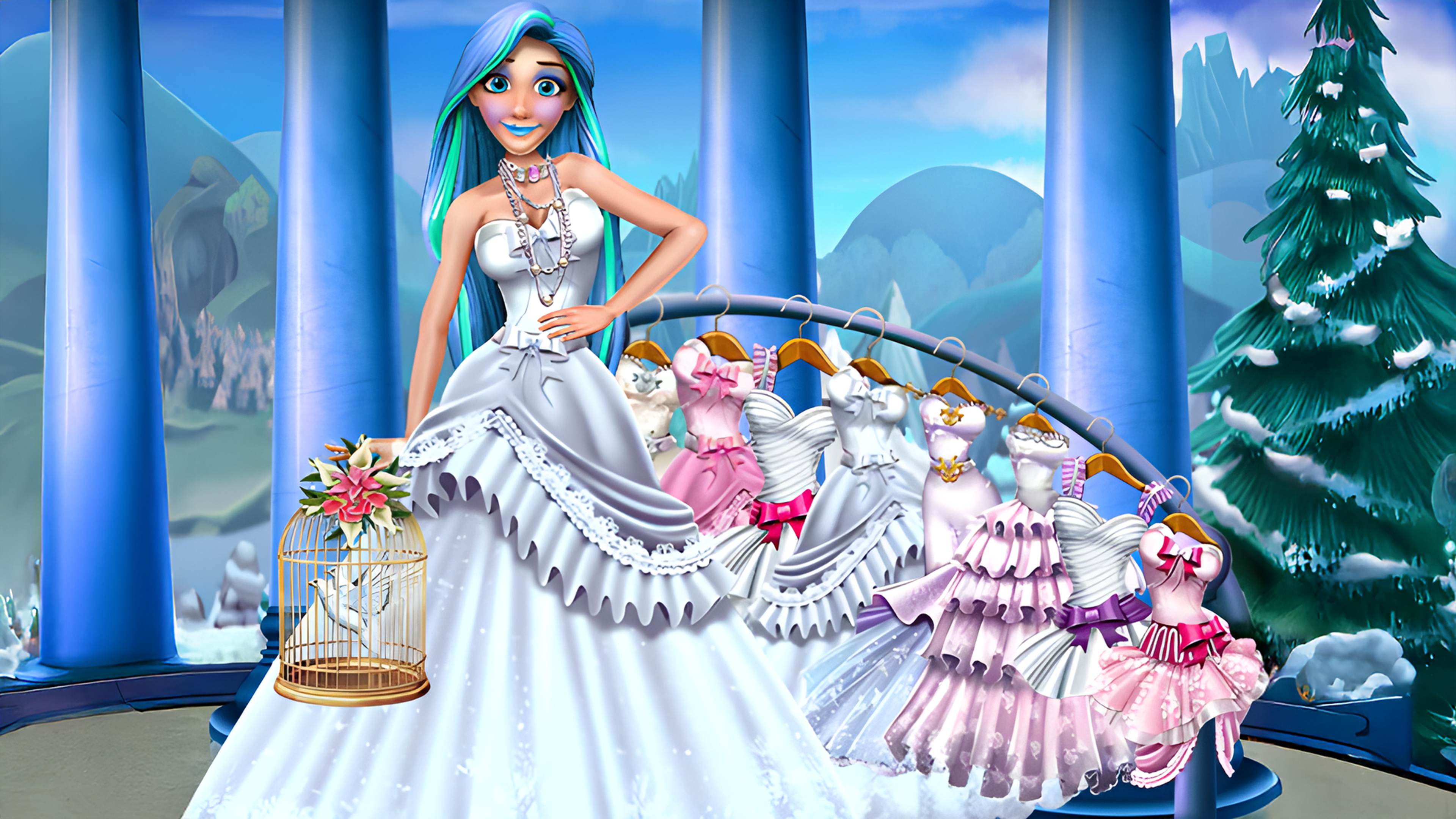 Princess Snow Wedding Logo