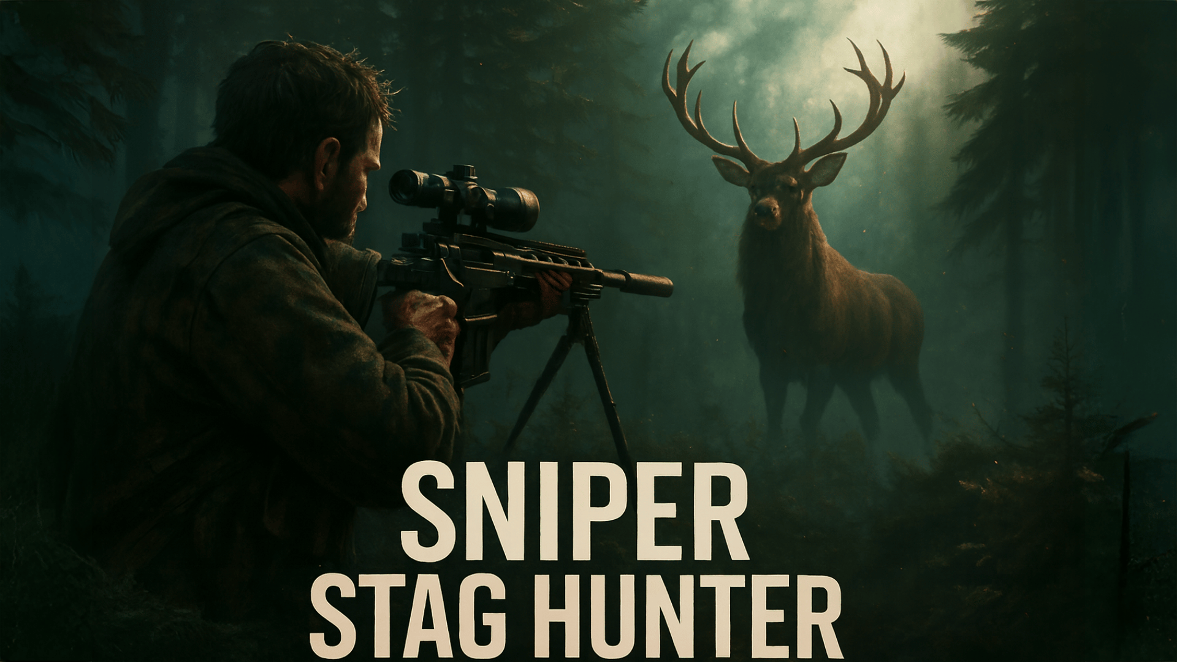 Sniper Stag Hunter Logo