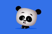 Cute Panda Memory Challenge Logo