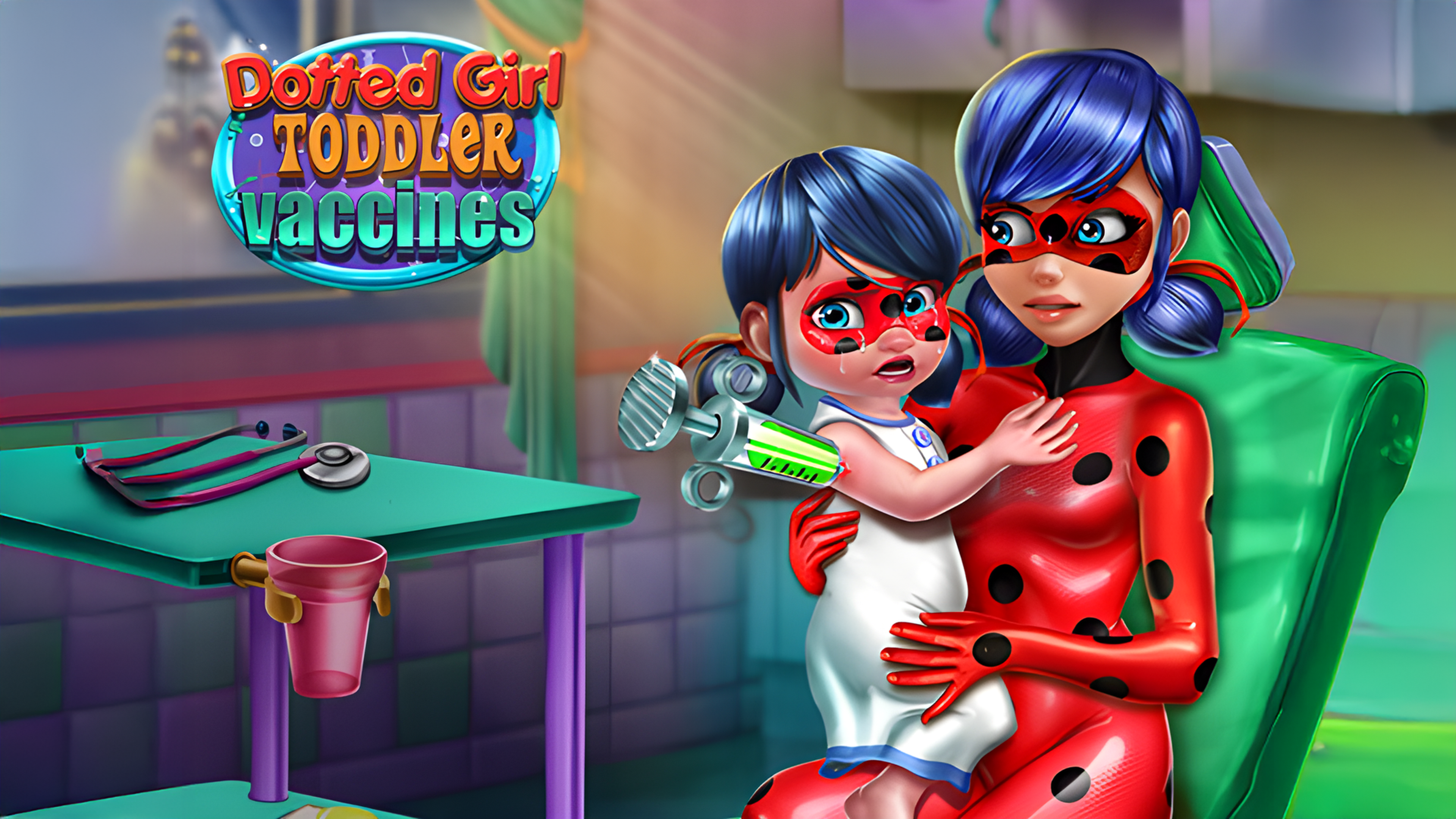 Dotted Girl Toddler Vaccines Logo