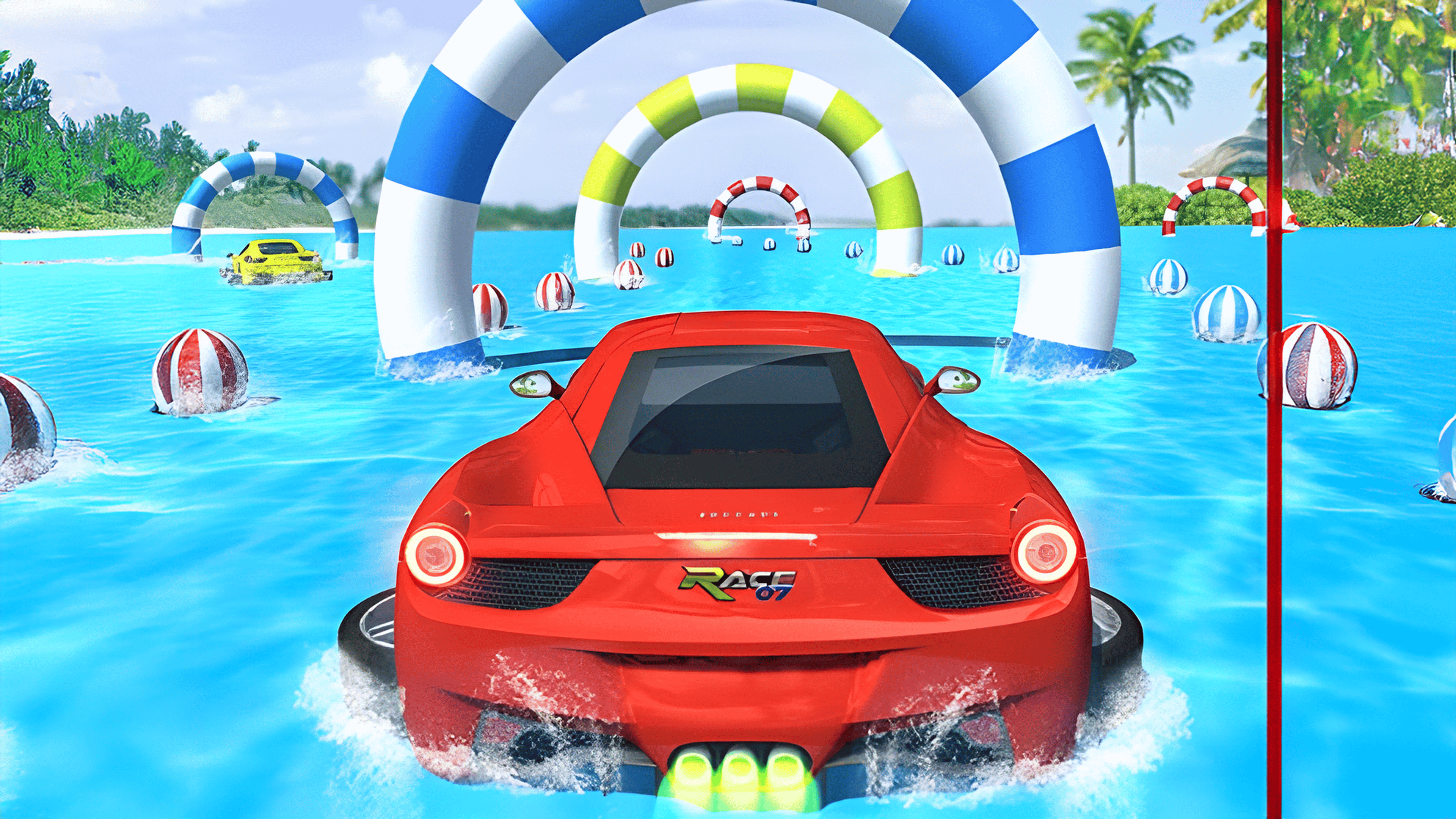 Water Car Stunt Racing Logo