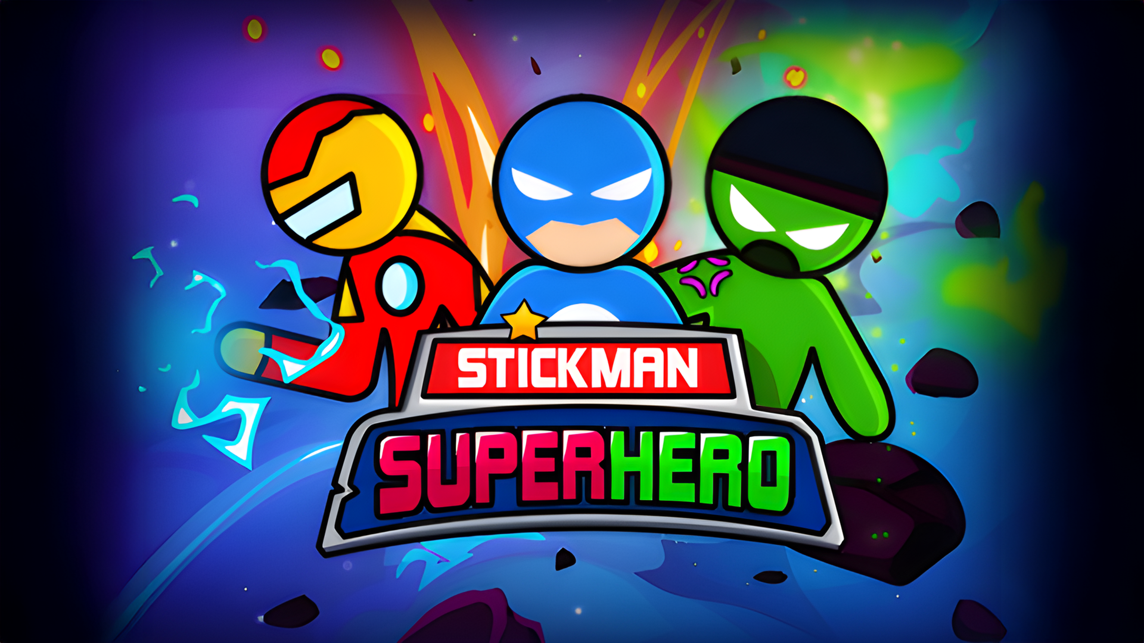 Stickman Super Hero Logo