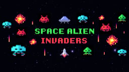 Space Alien Invaders Logo