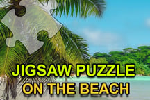 Jigsaw Puzzle On The Beach Logo