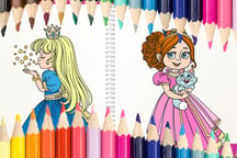 Beautiful Princess Coloring Book Logo