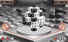 Mahjong Black and White Dimensions Logo