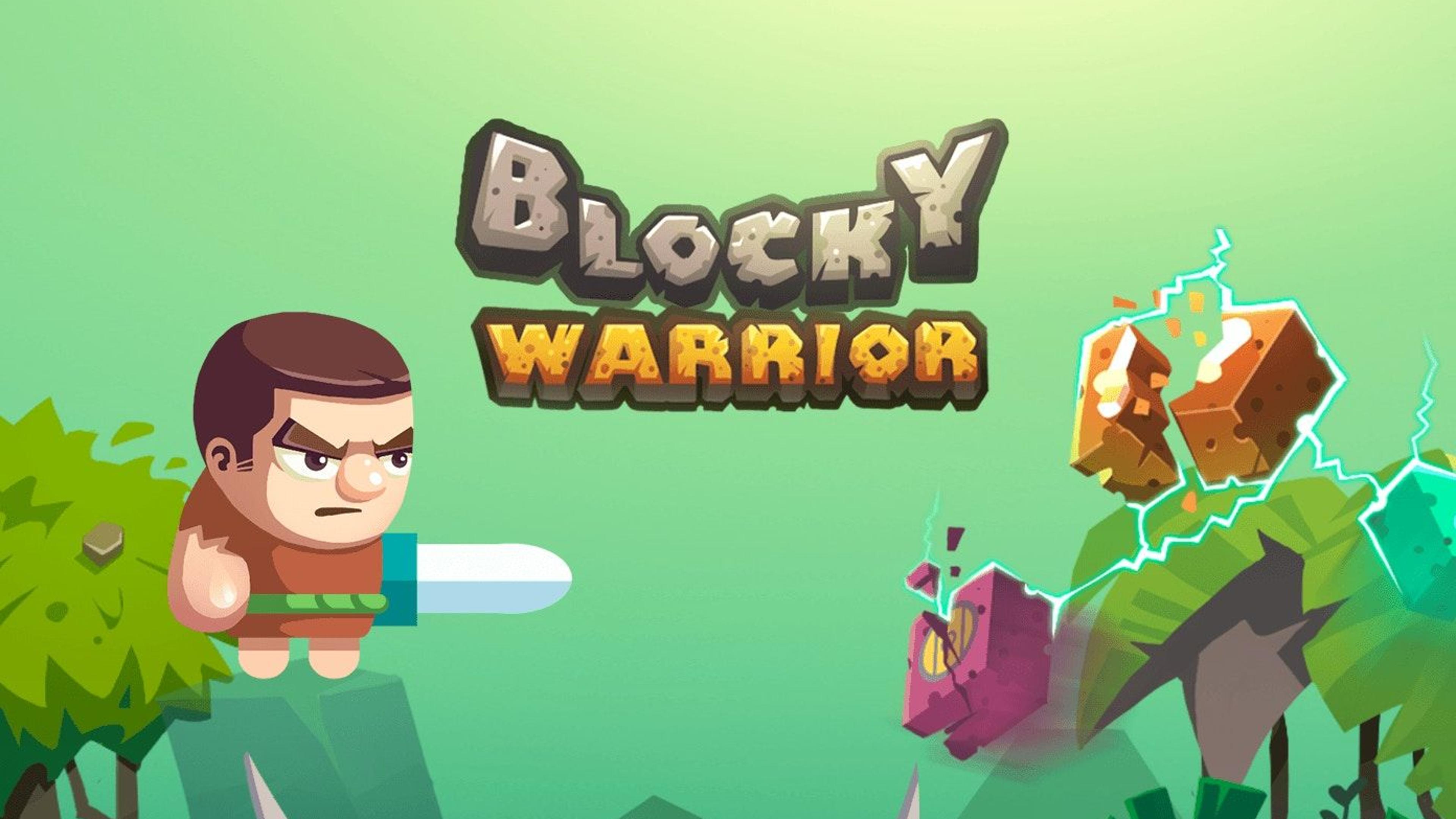 Blocky Warrior Logo