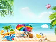 Summer Beach Slide Logo