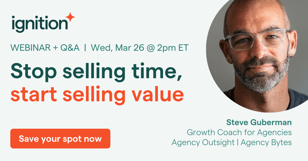 Stop selling time, start selling value