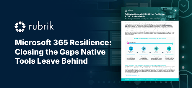 Rubrik | Comprehensive Identity Protection for Today's Enterprise