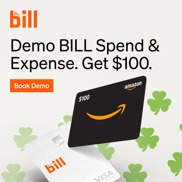 Demo BILL Spend & Expense, get $100*. Claim Your Offer